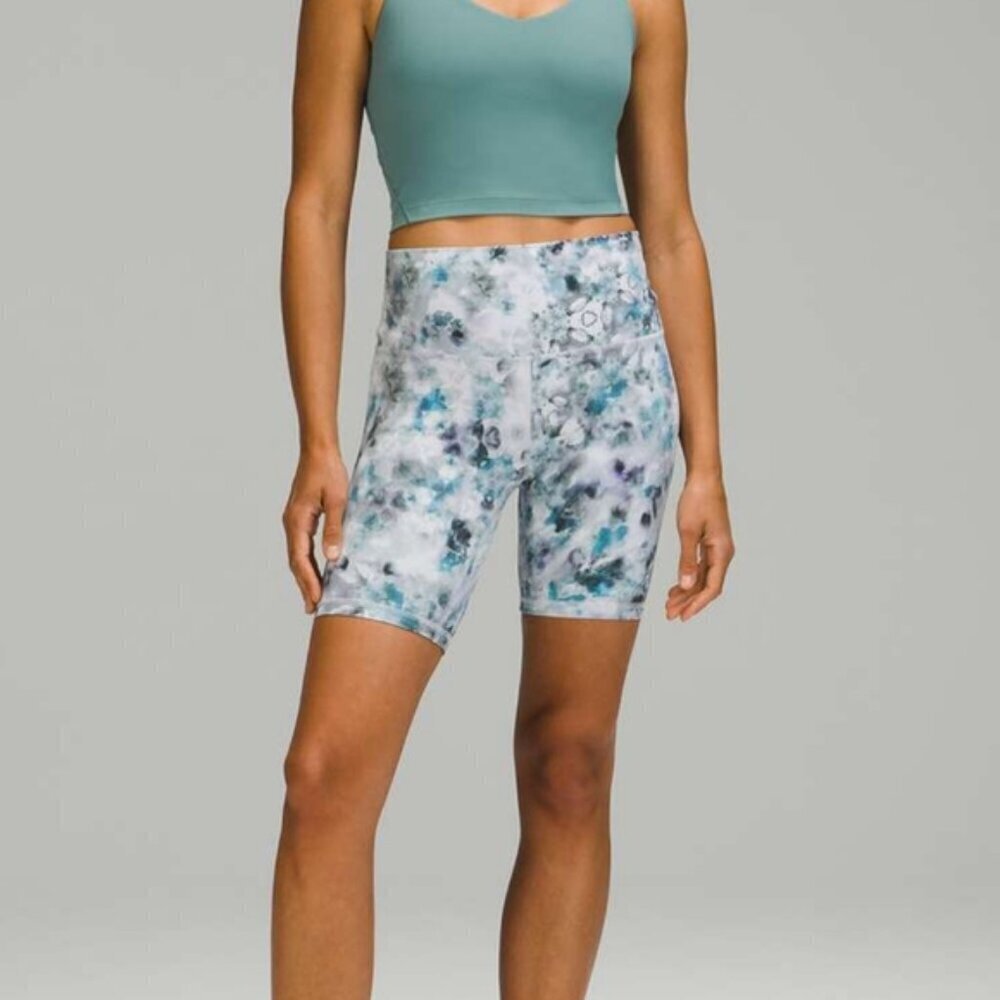 Lululemon 2021 Align Short 8" in Kaleidofloral Multi Colour Size 4 - Picture 2 of 12